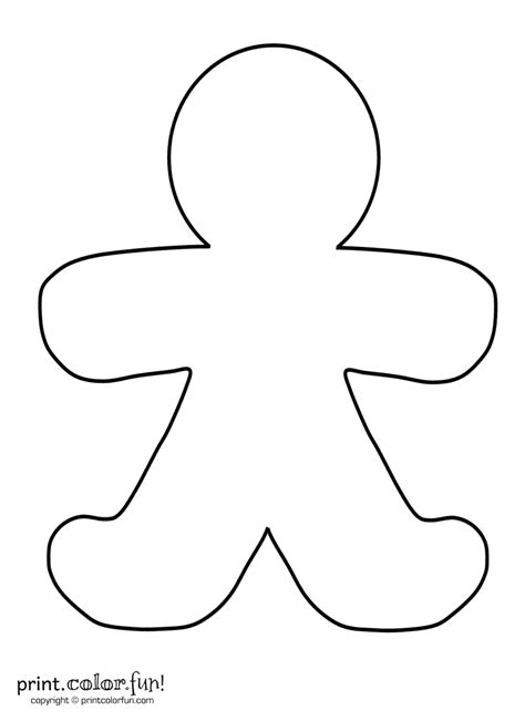 Gingerbread Man Blank Printable