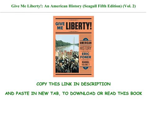 Give Me Liberty An American History Seagull Fifth Edition Vol 2 Epub