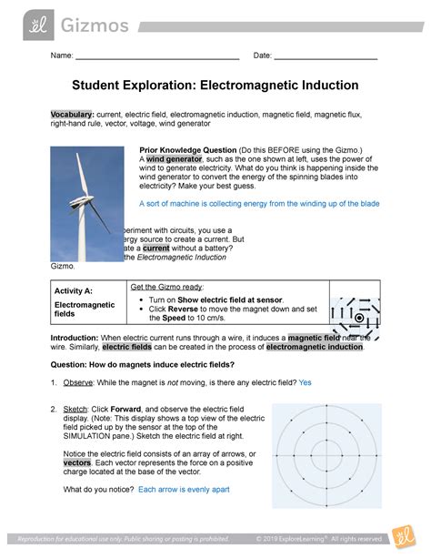 Gizmo Answer Key Magnetic Induction Doc