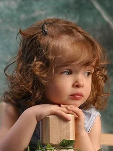 Glamorous Auburn Curly Shoulder Length Kids Wigs