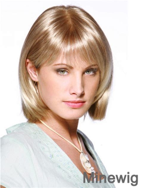 Glamorous Blonde Lace Front Chin Length Wigs