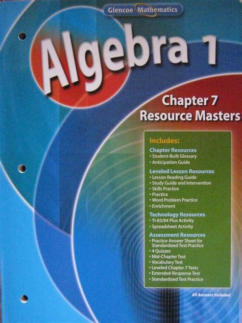 Glencoe Algebra 1 Answers Chapter 7 Doc