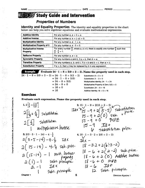 Glencoe Algebra 2 9 1 Study Guide Intervention Answers Kindle Editon
