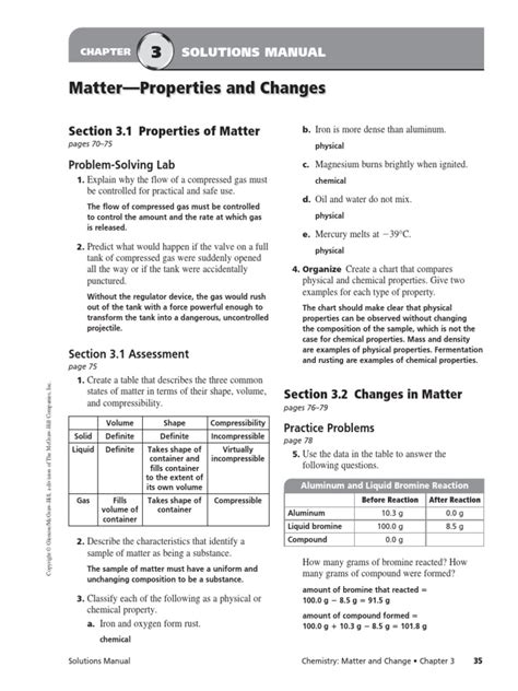 Glencoe Chemistry Matter And Change Answer Key Chapter 3 PDF
