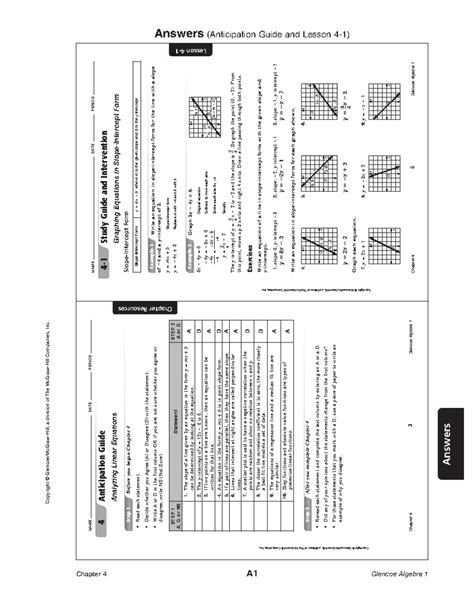 Glencoe Math Answer Sheets Kindle Editon