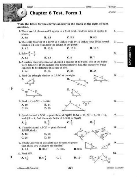 Glencoe Mathematics Geometry Answer Key PDF