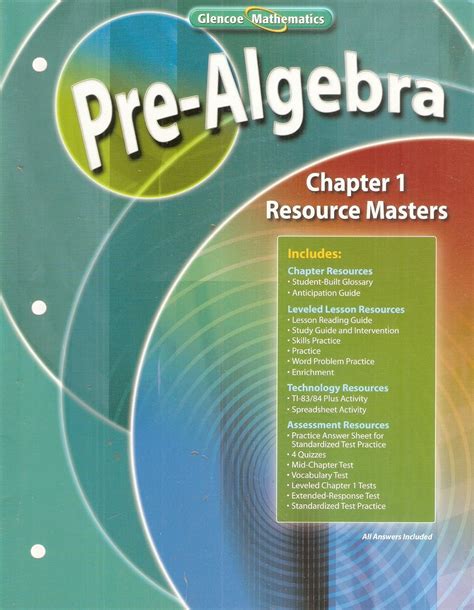 Glencoe Mathematics Pre Algebra Answers Reader