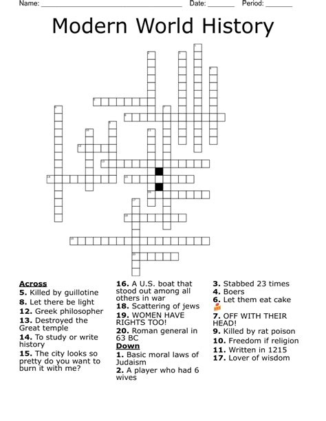 Glencoe World History Modern Times Crossword Puzzle Answers 4 PDF