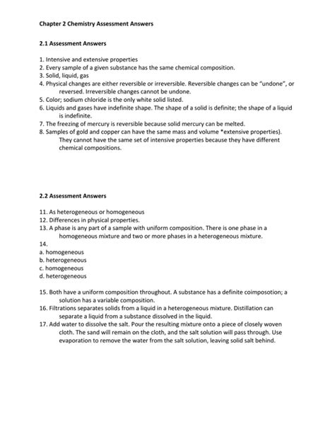 Glencoes Chemistry Assessment Answers Chapter 2 PDF