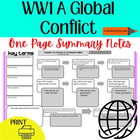 Global Conflict Guided Answers PDF