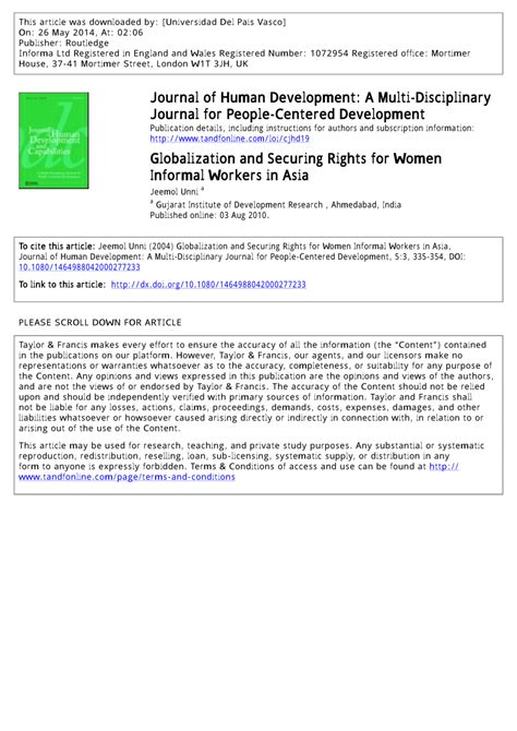 Globalization and Securing Worker Rights for Women in Developing Countries Kindle Editon