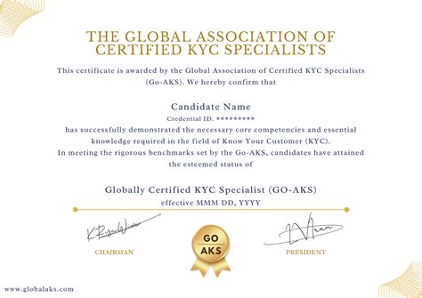 Globally Recognized Credentials: