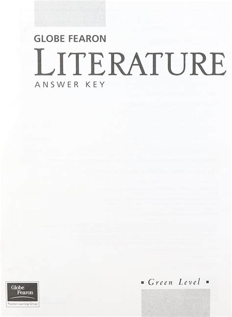 Globe Fearon Literature Green Level Answer Keys Epub