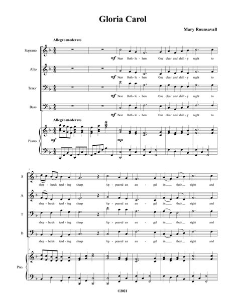 Gloria SATB with Piano Accompaniment Epub