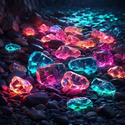 Glowing Gemstones: Illuminating the Night with Precious Brilliance