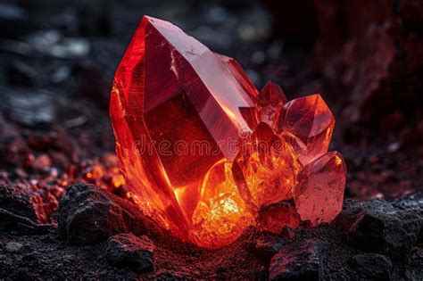 Glowing Red Crystals: A Luminous Journey into the Heart of Rare Earth Minerals