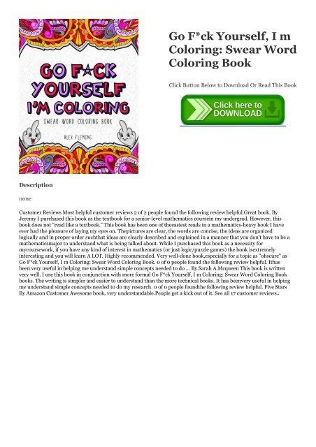 Go Fck Yourself I m Coloring Swear Word Coloring Book PDF