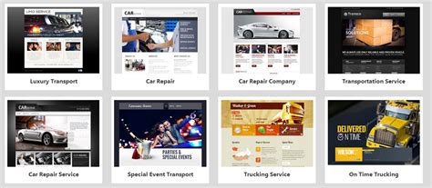 GoDaddy Website Builder interface showing various website templates