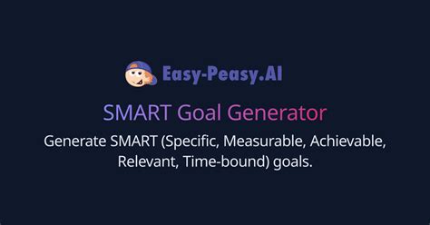 Goal Generator AI: Unlock Your Unlimited Potential