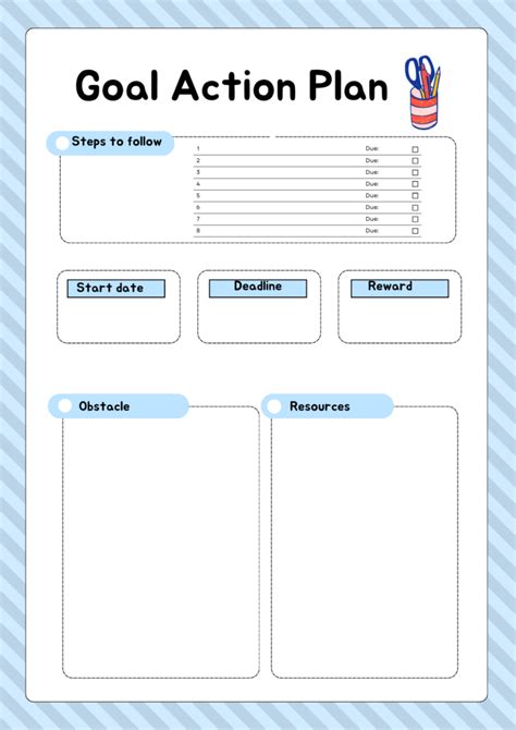 Goals And Action Plan Template