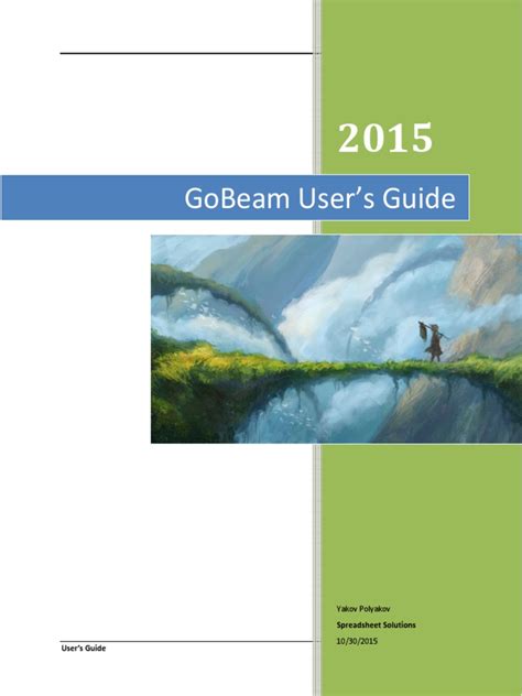 Gobeam Users Guide Spreadsheet Solutions For Epub