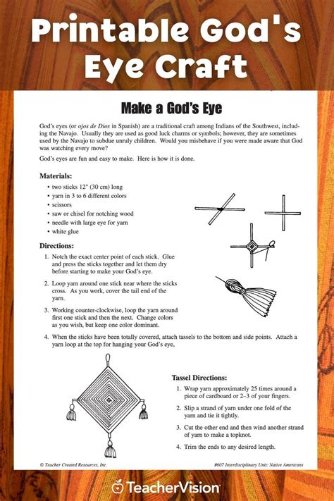 God's Eye Printable Instructions