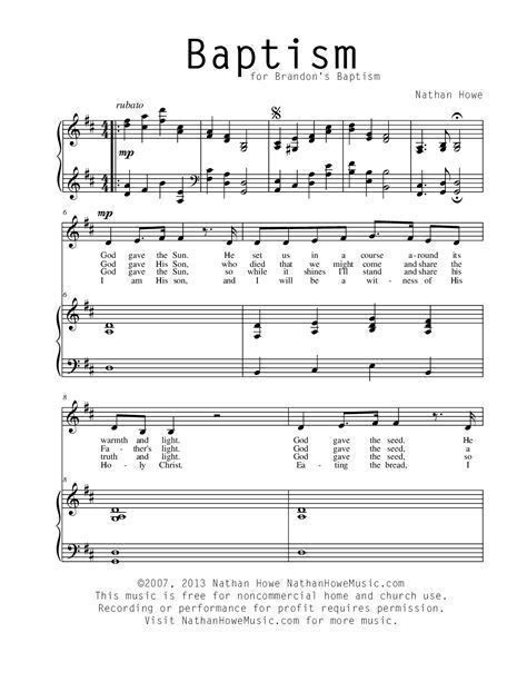 God Claims You Baptism Sheet Music Ebook PDF