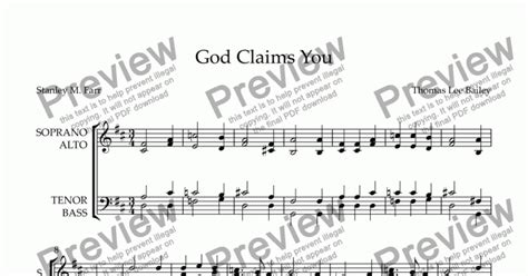 God Claims You Baptism Sheet Music Ebook PDF