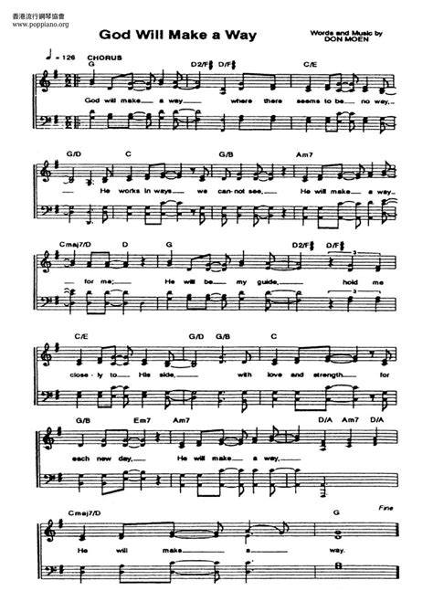 God Will Make A Way Printable Music Score