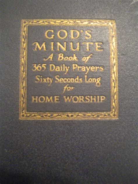 God s Minute A Book Of 365 Daily Prayers Sixty Seconds Long For Home Worship Doc