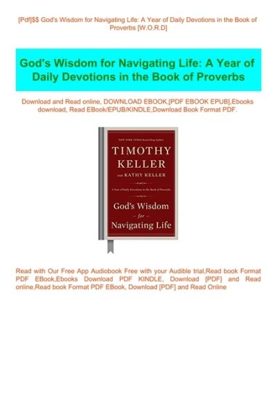 God s Wisdom for Navigating Life A Year of Daily Devotions in the Book of Proverbs Doc