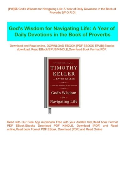 God s Wisdom for Navigating Life A Year of Daily Devotions in the Book of Proverbs Doc