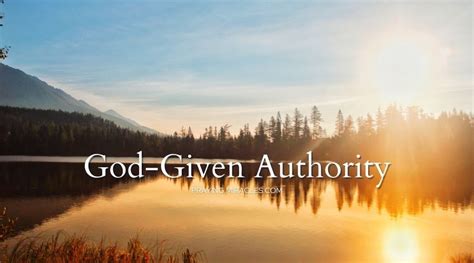 God-Given Authority: