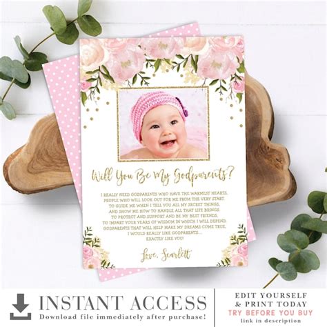 Godparent Proposal Template Free
