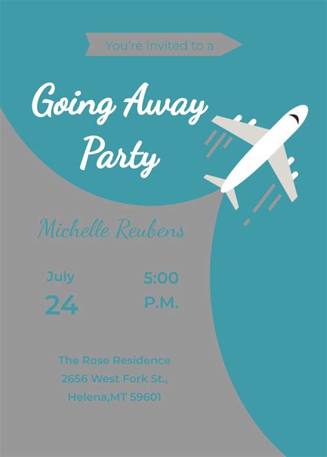 Going Away Invite Template