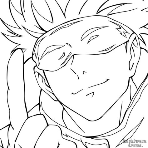 Gojo Drawing Printable