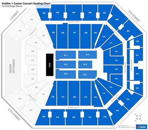 Golden 1 Center Seating Chart With Seat Numbers Concert