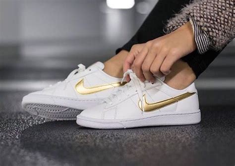 Golden Stride: Nike's White and Gold Footwear Collection