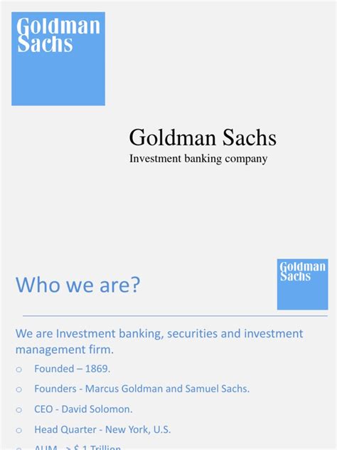 Goldman Sachs: A Comprehensive Guide to the Investment Banking Giant