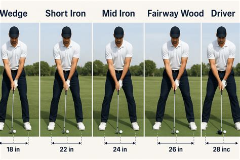 Golf Stance Width Chart