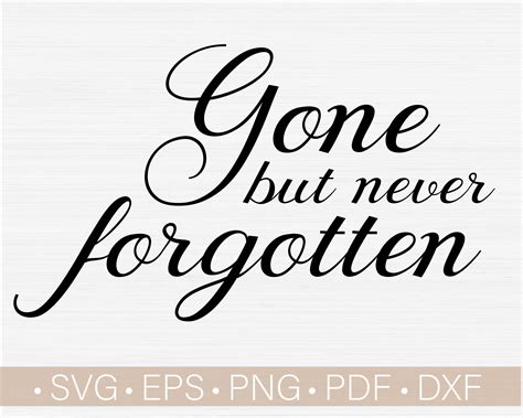 Gone But Not Forgotten Epub