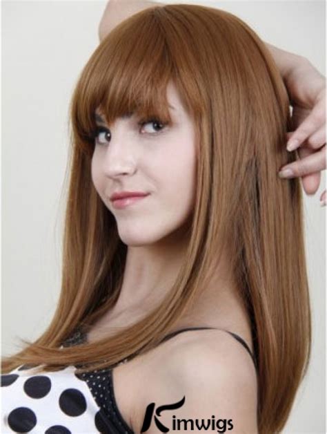 Good Auburn Straight Long Human Hair Wigs