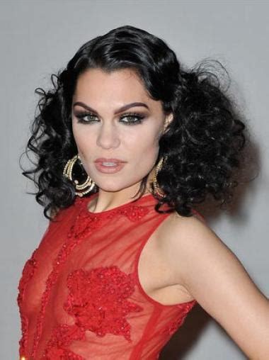 Good Black Curly Shoulder Length Jessie J Wigs