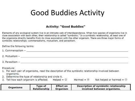 Good Buddies Activity Answers Doc