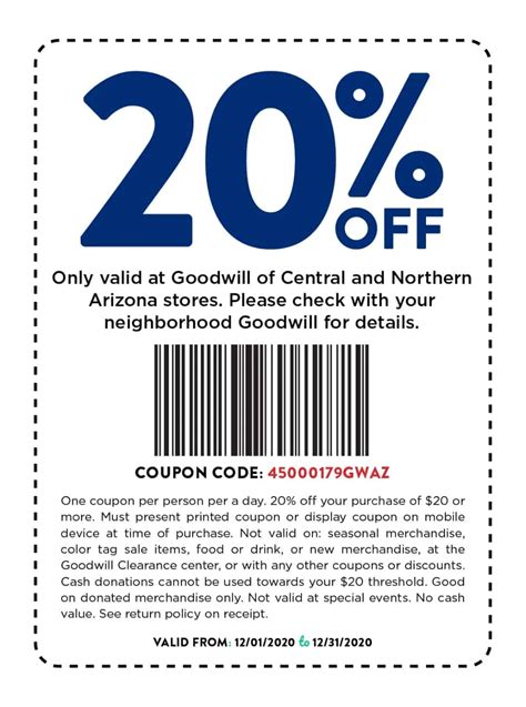 Goodwill Coupon Printable