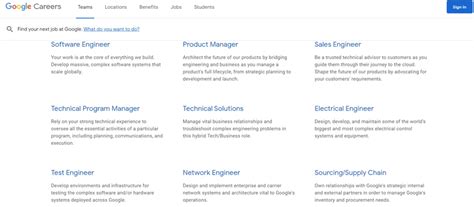 Google Career Page
