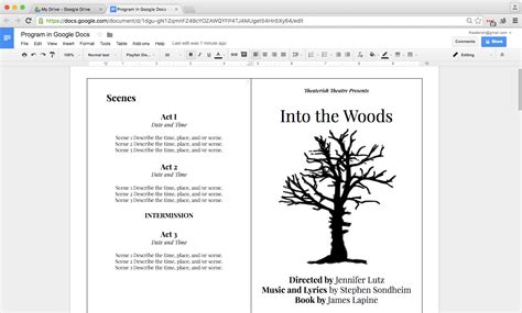 Google Doc Booklet Template