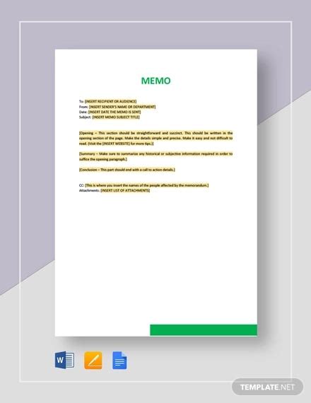Google Doc Memo Template