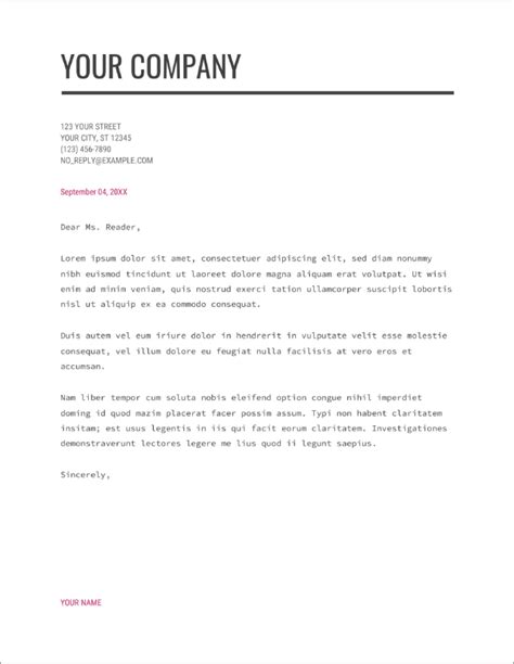 Google Letter Templates