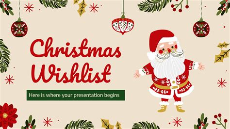 Google Slides Christmas Wishlist Template